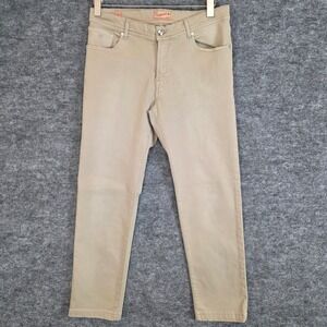 Marco Pescarolo Napoli Mens Trousers 50 Tan Cotton Blend Slim Fit Chino Italy